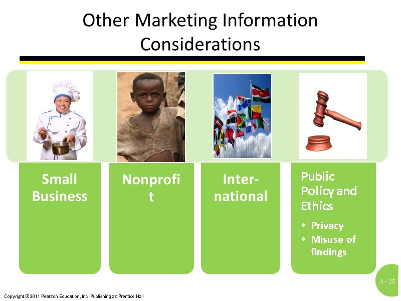 Other Marketing Information Considerations